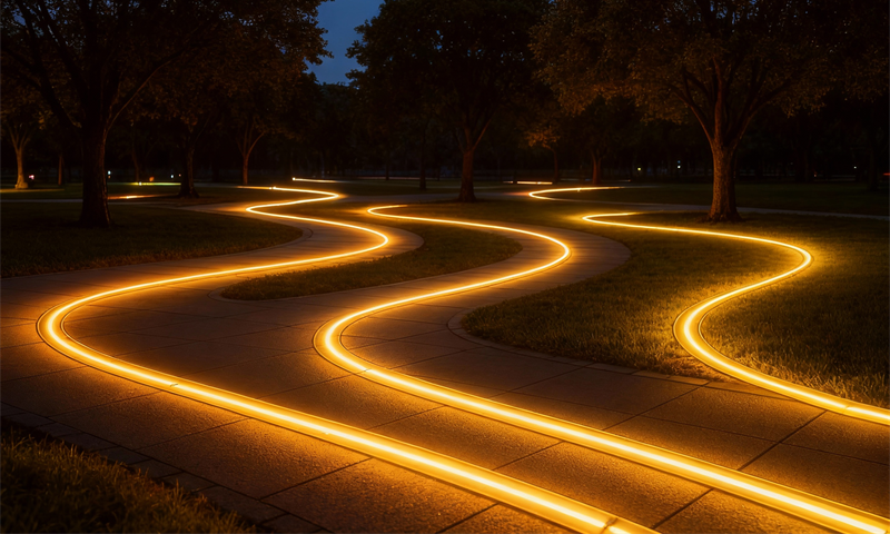 地埋灯带效果图欣赏