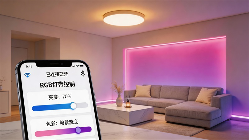 jimeng-2026-03-27-1768-智能家居灯光控制场景 手机APP控制RGB灯带颜色变化 客厅环境灯光渐变效果 蓝....JPG jimeng-2026-03-27-1768-智能家居灯光控制场景 手机APP控制RGB灯带颜色变化 客厅环境灯光渐变效果 蓝....JPG