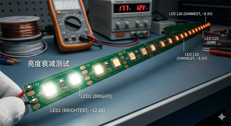 LED灯带PCB线路超微距特写 LED灯带PCB线路超微距特写