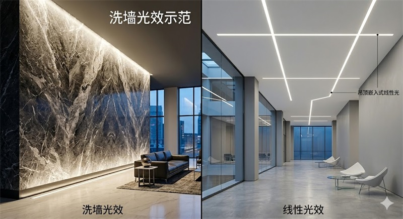 现代商业空间对比展示图