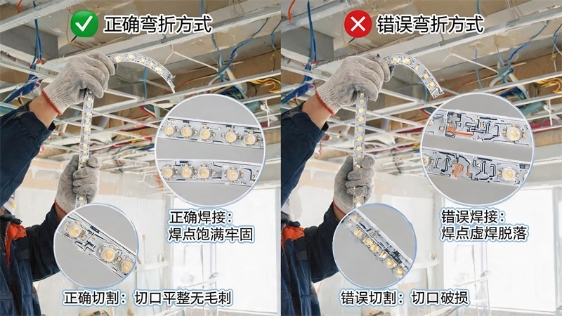 施工人员正在安装LED灯带.JPG 施工人员正在安装LED灯带.JPG