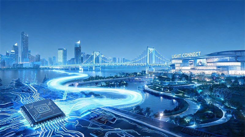 jimeng-2026-07-02-1817-一条发光的LED灯带从微小芯片延伸至城市建筑、桥梁、商业综合体和景观空间,形成连....JPG jimeng-2026-07-02-1817-一条发光的LED灯带从微小芯片延伸至城市建筑、桥梁、商业综合体和景观空间,形成连....JPG