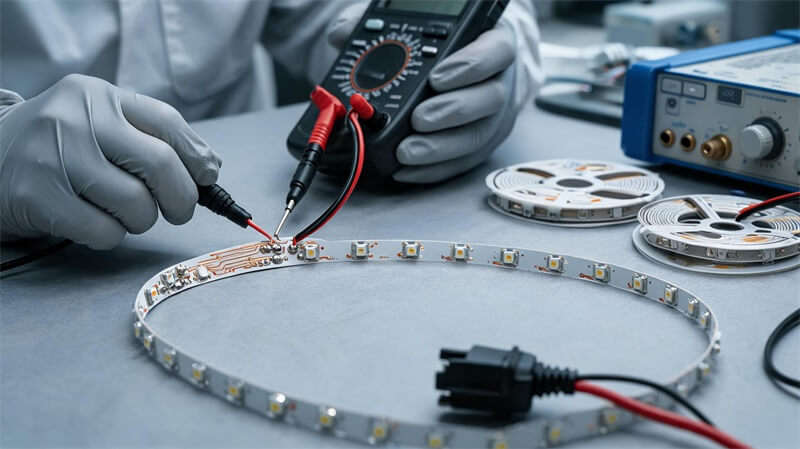 jimeng-2026-10-21-8806-8K超写实LED灯带工程微距摄影,展示柔性LED灯带PCB铜箔线路、焊接连接点、... jimeng-2026-10-21-8806-8K超写实LED灯带工程微距摄影,展示柔性LED灯带PCB铜箔线路、焊接连接点、...