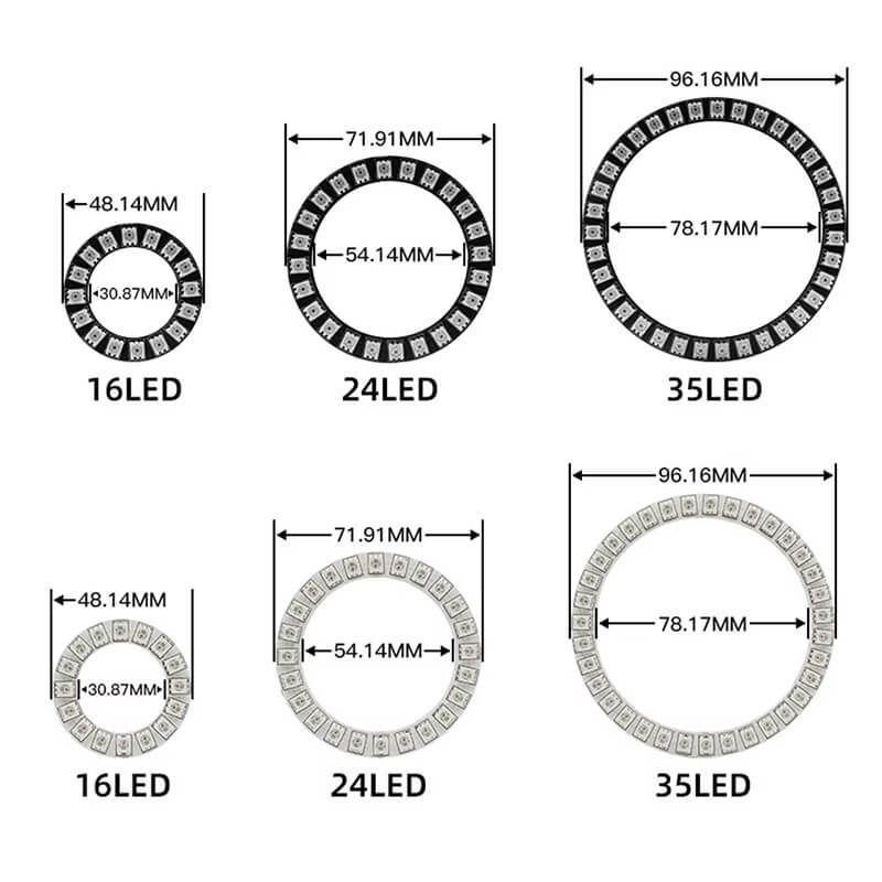 天使圆环RGB幻彩灯带|柔性光圈装饰灯|DC5V - 4