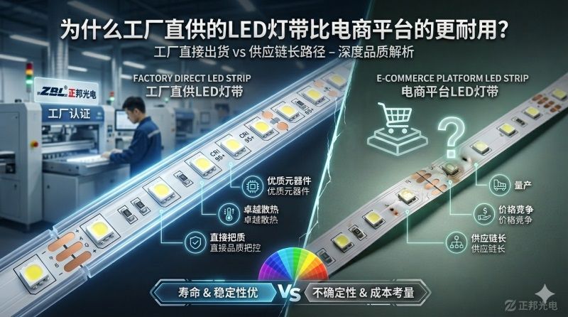 为什么工厂直供的LED灯带，比电商平台的更耐用？