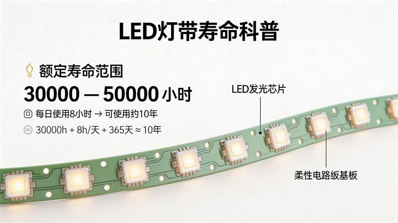 买一次管10年？LED灯带寿命多久？教你几招让它更耐用
