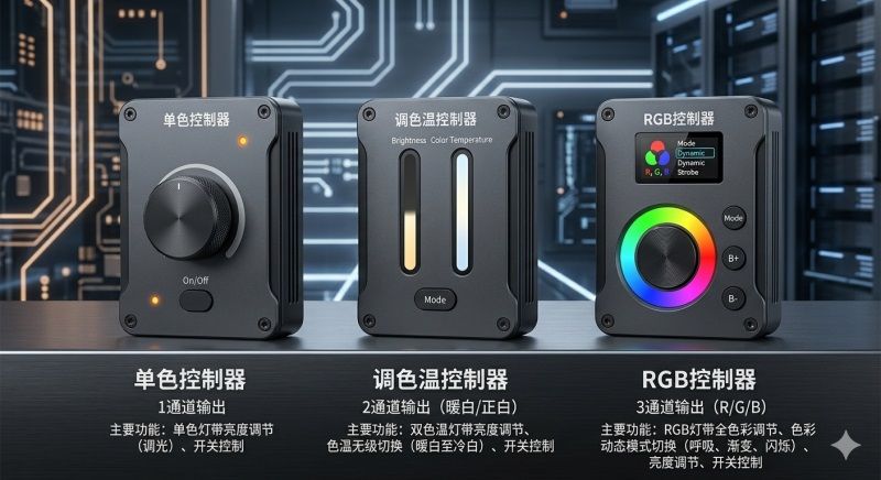 控制器选购指南：单色、调色温、RGB全兼容技巧
