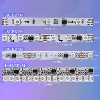WS2812-RGB5050数字LED灯条DC5V_RGB灯带_产品中心-正邦光电